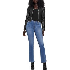 GUESS Women's Fancy Zipped Faux Leather Jacket