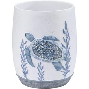 Avanti Linens - Covered Jar, Multipurpose, Home Décor, Marble Inspired Bathroom Décor (Catania Collection),Gray