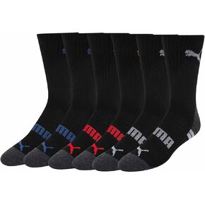 PUMA Men's 6 Pack Crew Socks (Sock Size:10-13/Shoe Size: 6-12