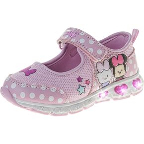 Disney Princess and Minnie Mary Jane Sandals for Girls - Strap Floral Shoes Light-Up Sneakers for Girls - Size Toddler to Little Kids