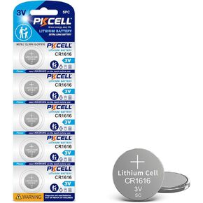 بطاريات PKCELL CR 1620 CR1620 بطارية ليثيوم 3 فولت - حزمة من 5