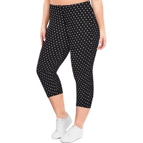 Tiyomi Plus Size Capri Leggings for Women High Higher-Lenge-Lenge Leggings Tummy Control Capri XL-5XL