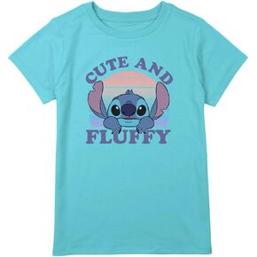Disney Plus Size Lilo & Stitch Cute and Fluffy Girls Short Sleeve Tee Shirt
