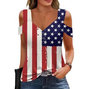 قمصان نسائية صيفية بأكمام قصيرة وأكتاف باردة ورقبة على شكل حرف V فضفاضة تناسب الأساسية تي شيرت كاجوال وبلوزات in Kuwait