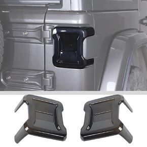 JWWY Tail Light Lamp Taillight TailLamp Rear Light Garnish Cover Trim Fit for 2018-2025+ Jeep Wrangler JL/JLU Exterior Accessories Blackened(Smoked Black)