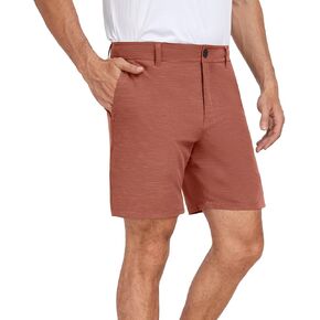 HEIMO Men's Golf Stretch Board Shorts Hybrid Shorts for Mens Flat Front Casual Quick Dry Hybrid Work Shorts with Pockets