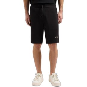 Armani Exchange Men's A|x Black and Gold Stretch Poly Viscose Shorts