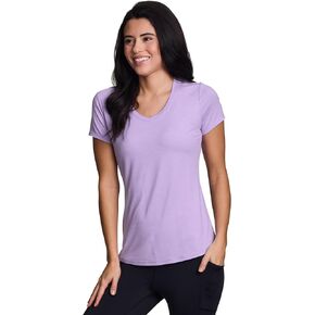 RBX Running Shirt for Women, Short Sleeve Buttery Soft Lightweight Space Dye V-Neck T-Shirt