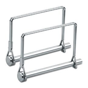 2PCS Silver Trailer Hitch Pin, 1/4 X 3.15 Inch Trailer Coupler Pin for Farm Trailer, High-Quality Trailer Pin Safety Metal Coupler Pin for Towing, Square Shaft Locking Pin Premium Garden Trailer Pin
