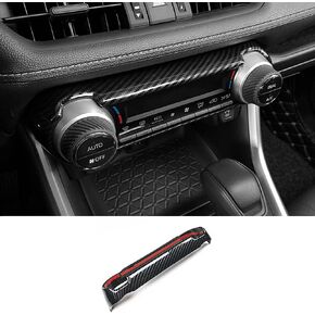 ERIDANUS Auto Accessories Fit for RAV4 2024 2023 2022 2021 2020 2019 Dashboard Ac Switch Panel Button Cover Frame Trim (Peach Wood Style) ABS 1 PC