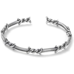 TURTLEDOVE Retro Twisted Cuff Bangle Bracelet Metal Crown of Thorns, Barbed Wire Bracelet for Men Women