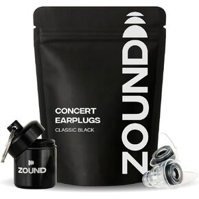 Zound High Fidelity Earplugs for Concerts - Reuseable High Fidelity Concert Ear Plugs for Noise Reduction, Festival Ear Plugs & Music Festival Essentials, Rave Earplugs & Rave Accessories (1 Pack)