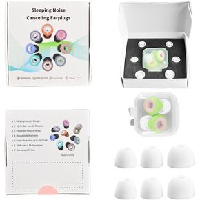 1 Box Sleeping Noise Canceling Earplugs,Protection for Focus,Travel,Concerts,Sports & Noise Sensitivity Reusable Ear ProtectionNoise reducing Soft Silicone earplugs (Yellow Pink, 1 Count (Pack of 1))
