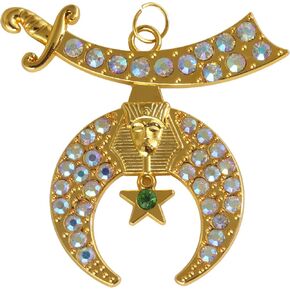 Masonic Regalia Rhinestons Mewels - Gold Plued مع أحجار الراين