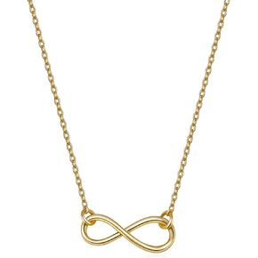 Pendant Necklace,Copper,14K Golden Plated, Horizontal Eight Symbols,18 inches