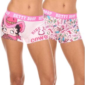 شورتات فتى المرأة - 2 Pack Peanuts Snoopy Betty Boop Bratz Strawberry Shortcake Strofts Boxer (S -XL)