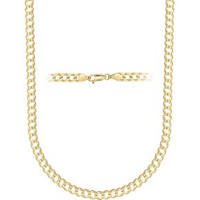 Bori Jewelers 14K Solid Gold 3.8mm Cupan Curb Crb Necklace - Liftions and Liftions Aways