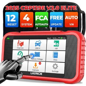 إطلاق CRP129E V2.0 ELITE 2025 OBD2 SCANNER ، FCA AUTOAUTH ، 12 إعادة تعيين ، زيت/EPB/SAS/TPMS/BMS/حقن ، نزيف ABS ، قارئ رمز نقل ABS SRS ، أداة مسح التحديث الخالية من العمر ، تلقائي فين