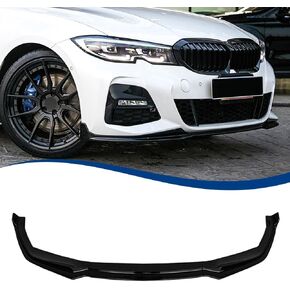 G20 M340i الأمامي الشفة المتوافقة مع (2019-2022) 3-Series G20 Sedan M340i 330i M-Sport Model ABS Gloss Black Splitter