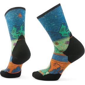 SmartWool Women's Trail Run Darved Cushion Mountain Print Crew Socks