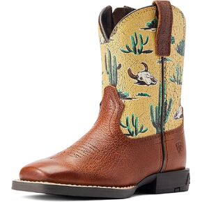 ARIAT Unisex-Child Round Up Wide Square Toe Easy Fit Western Boot