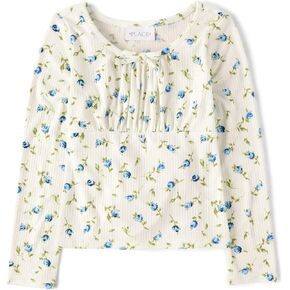 The Children's Place Girls' Everyday Casual Long Sleeve Knit Shirts