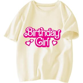 Birthday Girl Tshirt Toddler Birthday Shirts Tees Little Kids Top Outfit Cotton Short Sleeve 2nd 3rd 4th 5th 6th 7th 8th