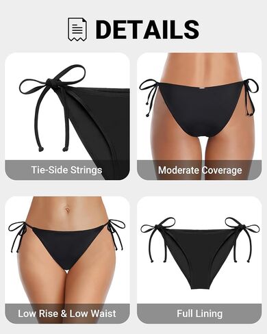 Zmart Women's String Tie Side Bikini Bottoms Cheeky Bathing Suit Bottom Low Waisted Swim Bottom in Saudi Arabia