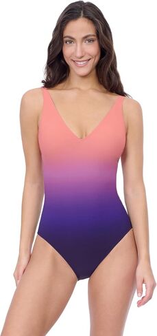 ملف تعريف من قبل Gottex Women's Multi V الرقبة قطعة واحدة للسباحة الاستحمام مع أكواب ناعمة والتحكم في البطن أساسية in Kuwait