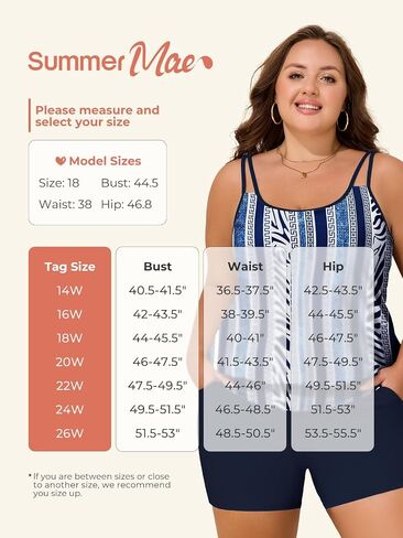 الصيف Mae Blouson Plus Size Women's Tankini Swimsuits Tummy Control Modest 2025 اثنين in Saudi Arabia