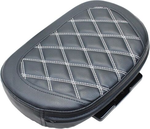YHMOTO Motorcycle Driver Rider Backrest Pad For Harley Davidson Touring CVO Street Glide Road King Road Glide Electra Glide Ultra Limited models 1997-2022 (Black-White Stitching) in Saudi Arabia