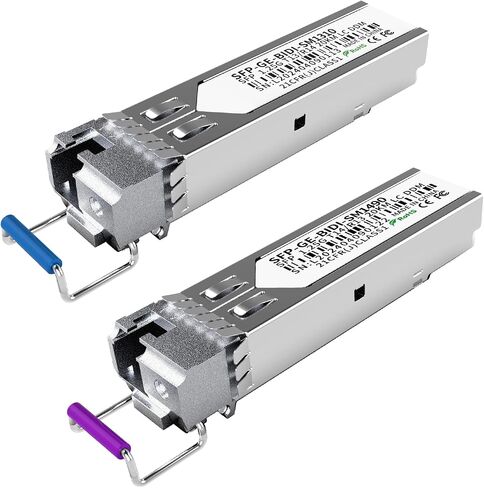 5 أزواج من جهاز إرسال واستقبال SFP Bidi 1.25G، وحدة ألياف LC أحادية الوضع 1000Base-BIDI لـ Cisco GLC-BX-D، Ubiquiti UniFi UF-SM-1G-S، Mikrotik والمزيد، SMF 1490nm/1310nm، DDM، حتى 20 كم in Saudi Arabia