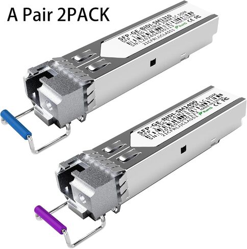 5 أزواج من جهاز إرسال واستقبال SFP Bidi 1.25G، وحدة ألياف LC أحادية الوضع 1000Base-BIDI لـ Cisco GLC-BX-D، Ubiquiti UniFi UF-SM-1G-S، Mikrotik والمزيد، SMF 1490nm/1310nm، DDM، حتى 20 كم in Saudi Arabia
