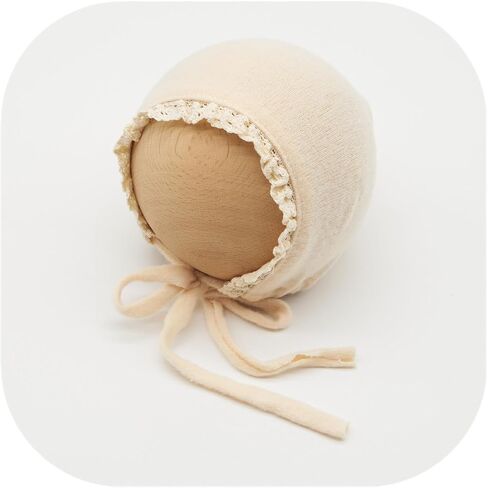 Newborn Photography Wrap Prop Newborn Photoshoot Outfits Ruffle Bonnet Baby Girl Boy Photo Lace Edge Hat Set in Saudi Arabia