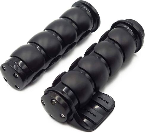 Motorcycle Hand Grips 1" (25mm) Non-slip Hand Grip with Throttle Assist for Harley Yamaha Kawasiki Suzuki Cruisers Motorbikes Choppers,black in Kuwait