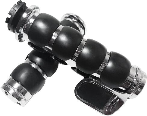 Motorcycle Hand Grips 1" (25mm) Non-slip Hand Grip with Throttle Assist for Harley Yamaha Kawasiki Suzuki Cruisers Motorbikes Choppers,black in Kuwait