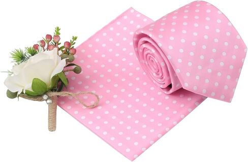 DQT Classic Polka Dot Tie و Pocket Square مجموعة للرجال in Kuwait