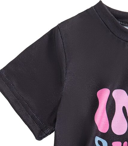 ملابس فتيات صغيرة فتيات الملابس الصيفية رسومات رسومية طباعة قميص وقصيرة 2pcs مجموعة الملابس 2-7T in Kuwait