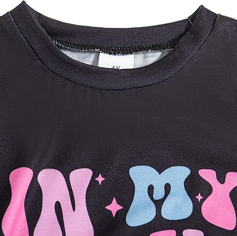 ملابس فتيات صغيرة فتيات الملابس الصيفية رسومات رسومية طباعة قميص وقصيرة 2pcs مجموعة الملابس 2-7T in Kuwait