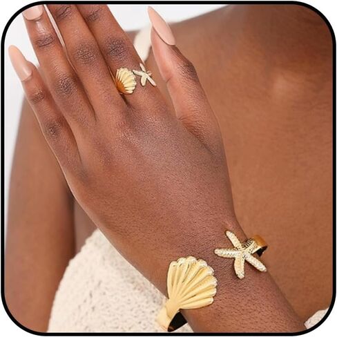 اختيار جميع أساور شل للنساء بوهو الطبقات الأساور المخللة Seashell أساور Starfish أساور شاطئ الصيف ملحقات المجوهرات المجوهرات in Saudi Arabia
