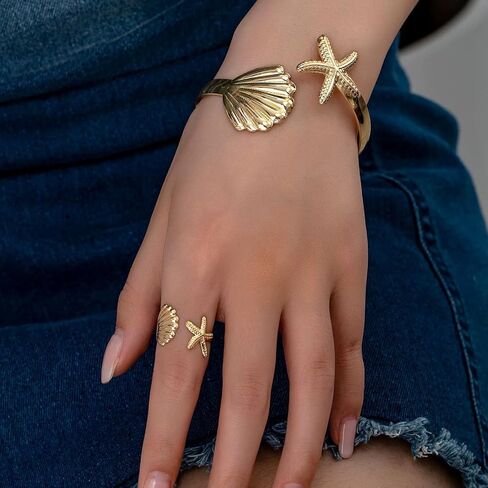 اختيار جميع أساور شل للنساء بوهو الطبقات الأساور المخللة Seashell أساور Starfish أساور شاطئ الصيف ملحقات المجوهرات المجوهرات in Saudi Arabia