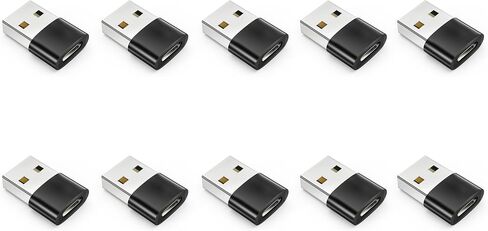 [10 حزم] محول USB إلى USB C، محول كابل شاحن من النوع C أنثى إلى ذكر لهاتف iPhone 15 14 13 Pro Max Plus، Apple Watch Ultra iWatch 9 8 7، MacBook Pro، iPad 10 9، Samsung Galaxy S20-23، فضي in Saudi Arabia
