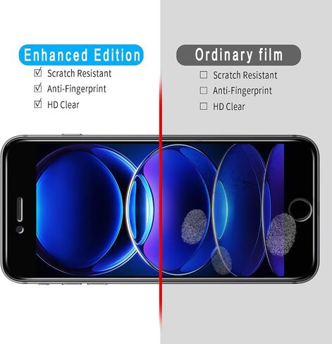 Slanku (3 Pack) Screen Protector for iPhone 8 Plus, 7 Plus, 6S Plus, 6 Plus Tempered Glass, Easy to Install, Bubbles Free, Anti-Scratch, Case Friendly in Saudi Arabia