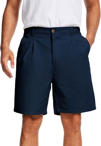 PEHMEA Men's Cargo Shorts Summer Cotton Casual Elastic Waist Short with Pockets for Golf Travel Fishing Hiking Outdoor Work in Kuwait