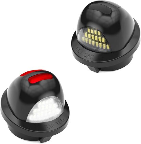 HERCOO License Plate Light White LED Tag Lights Red Neon Tube Plates Lamp Lens Assembly Compatible with Ford F150 F250 F350 F450 F550 Super Duty Ranger Lincoln Mark LT Explorer Excursion in Saudi Arabia