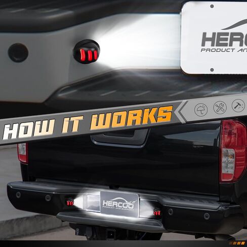 HERCOO License Plate Light White LED Tag Lights Red Neon Tube Plates Lamp Lens Assembly Compatible with Ford F150 F250 F350 F450 F550 Super Duty Ranger Lincoln Mark LT Explorer Excursion in Saudi Arabia