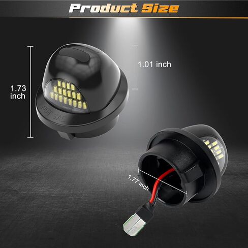 HERCOO License Plate Light White LED Tag Lights Red Neon Tube Plates Lamp Lens Assembly Compatible with Ford F150 F250 F350 F450 F550 Super Duty Ranger Lincoln Mark LT Explorer Excursion in Saudi Arabia