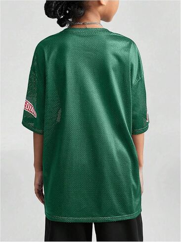 Verdusa Girl's Oversized Jersey Shirts Number Y2k Tops Letter Print Vintage Tees in Saudi Arabia