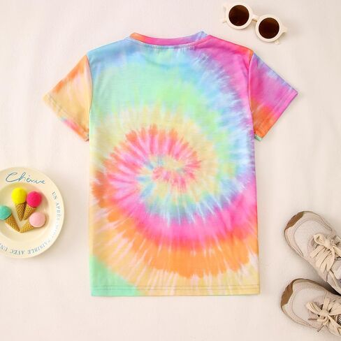 Its Me Hi Im The Birthday Girl Shirt Kids Girl Tie Dye Birthday T-Shirt B-Day Party Outfit Tees Tops 6-12 Years in Saudi Arabia