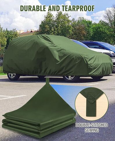 HIRALIY 20 Mil Heavy Duty Waterproof Tarp, 7x12ft Black Tarpaulin with Reinforced Webbing Loops, Multipurpose Oxford Canvas Tarp for Firewood, Roof, Camping, Pool in Saudi Arabia